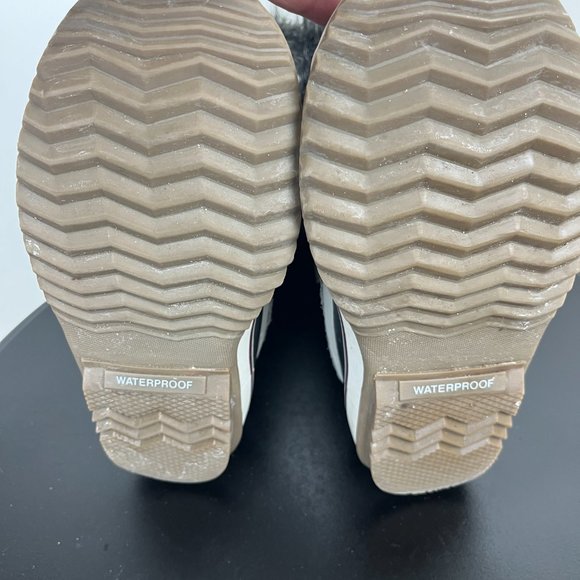 SOREL Joan Of Arctic Insulated Gray Faux Fur Snow Winter Boots Women’s Size US 8 - Picture 5 of 7